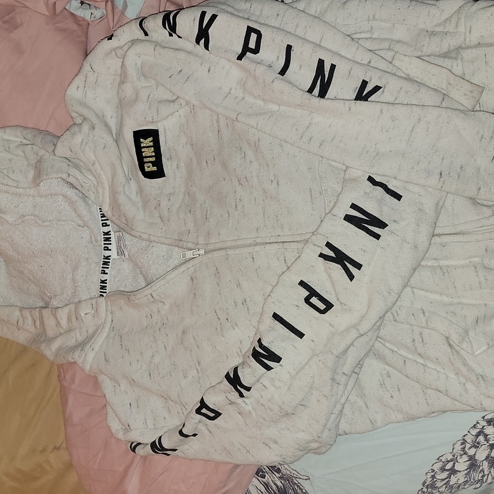 Pink zip-up hoodie